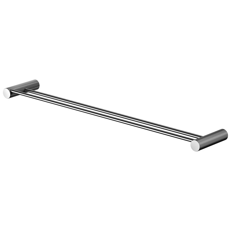 DUBBELE HANDDOEKRAK GUN METAL ZWART S951-888
